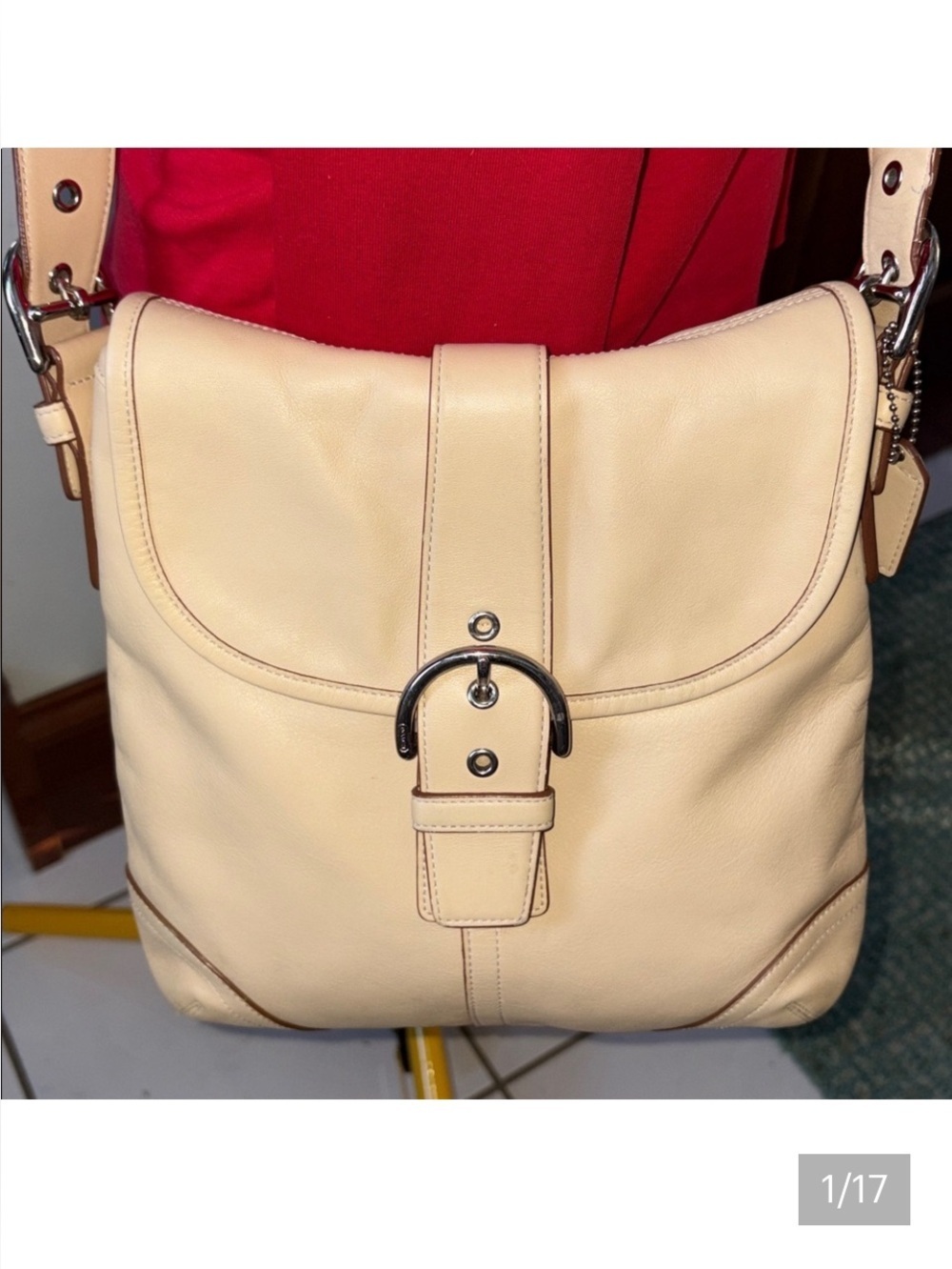 Coach  9480  Soho convertible bag Crossbody/shoulder bag  leather light tan EUC
